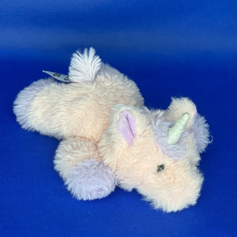 Ganz Lil Peanut Unicorn Plush Pastel Pink Purple Shimmer Horn H15172 Fairycore
